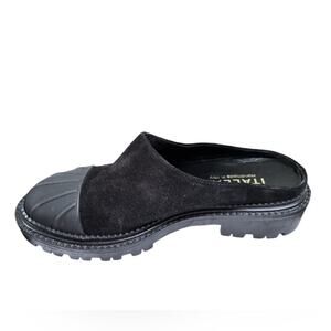 ITALEAU Janet Mules Suede Black Shoes